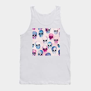 Watercolor skull pattern Tank Top